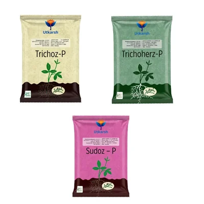 Utkarsh Fungus Control Combo Pack | Trichoz-P(1Kg) + Trichoherz-P(1Kg) + Sudoz-P(1Kg) 