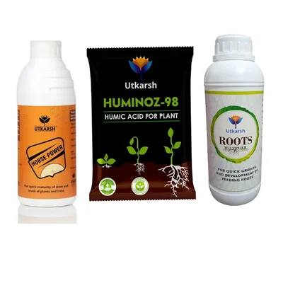 ⁠Utkarsh Root Formation Combo Pack | Roots Multiplier(1L) + Huminoz-98(900g) + Horse Power(1L)