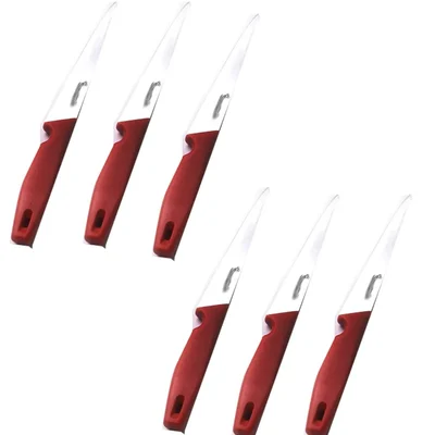 Smart Chef (AS01702-02) Stainless Steel Utility Knife, 8 inch Blade (6 pcs) for Chopping, Dicing, Slicing & Mincing