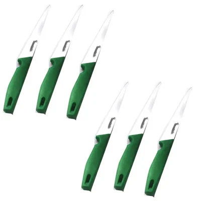 Smart Chef (AS01702-02) Stainless Steel Utility Knife, 8 inch Blade (6 pcs) for Chopping, Dicing, Slicing & Mincing