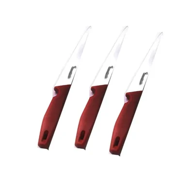Smart Chef (AS01701-01) Stainless Steel Utility Knife, 4 inch Blade (3 pcs) for Chopping, Dicing, Slicing & Mincing
