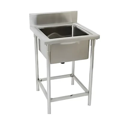 24X24X35 Inch Stainless Steel Single Utility Sink for Commercial Purposes