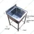 24X24X35 Inch Stainless Steel Single Utility Sink for Commercial Purposes