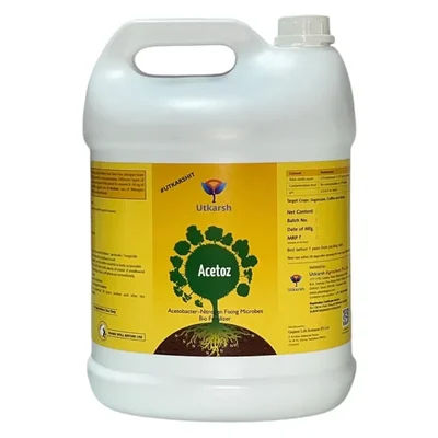 Utkarsh Acetoz (Acetobacter-Nitrogen Fixing Microbes) BioFertilizer for Soil Health, Pests Resistance | 5 liter(Pack-1 x 5 liter)