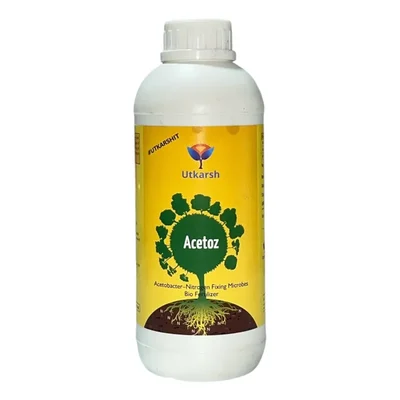 Utkarsh Acetoz (Acetobacter-Nitrogen Fixing Microbes) BioFertilizer for Soil Health, Pests Resistance | 1 liter(Pack-1 x 1 liter)