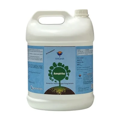 Utkarsh Azospiriloz (Azospirillium Based Bio Fertilizer for Nitrogen Fixing) | Root, Plant Growth, Development | 5 liter(Pack-1 x 5 liter)