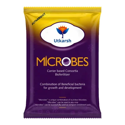 Utkarsh Microbes (Carrier Based Consortia Bio Fertilizer - Azotobacter, Acetobacter, Rhizobium) | 900 gm(Pack-1 x 900 gm)
