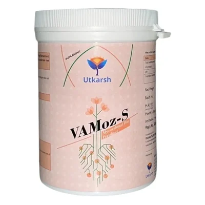 Utkarsh Vamoz-S (Mycorrhiza Powder with 5000 IP/gm) Essential Fertilizer for Root Growth, Plant Health Promoter | 100gm(Pack-1 x 100 gm)