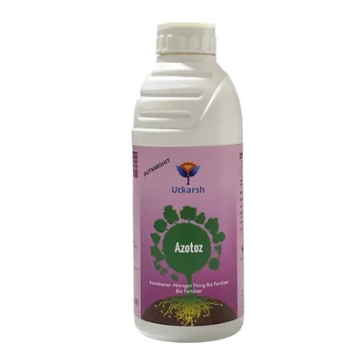 Utkarsh Azotoz (Azotobacter-Nitrogen Fixing Microbes) BioFertilizer for Natural Nitrogen, Faster Plant growth | 1 liter(Pack-1 x 1 liter)