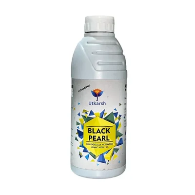 Utkarsh Black Pearl - L (Biologically Activated Liquid Humic Acid 12% and 3% Fulvic Acid) | Biostimulant | 1 liter(Pack-1 x 1 liter)