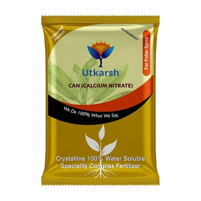 Utkarsh Calcium Nitrate Ca(NO3)2 (100% Water Soluble Fertilizer) for Healthy Flower and Fruit Growth | 900 gm(Pack-1 x 900 gm)