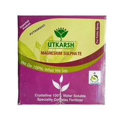 Utkarsh Magnesium Sulphate (Epsom Salt)(MgSO4.7H2O) (100% Water Soluble) Enhance Photosynthesis, for Plants | 900 gm(Pack-1 x 900 gm)