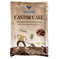 Utkarsh Organic Castor Oil Cake | Organic Fertilizer | 900 gm(Pack-1 x 900 gm)