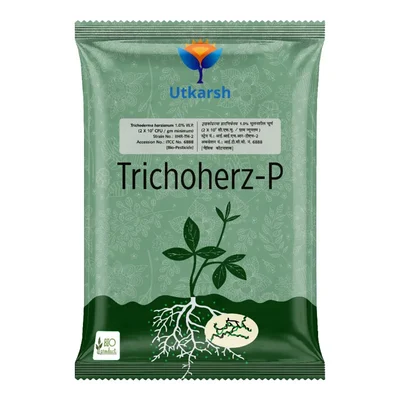 Utkarsh Trichoherz-P (Trichoderma Harzianum 1% WP 2 x 10^6 CFU/gm) for Plants, Crops, and Home Gardening | 1 Kg(Pack-1 x 1 kg)