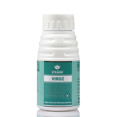 Utkarsh VIROZ | Natural Plants Extract | Viricide - Controls Yellow Mosaic and Leaf Curl Virus Sucking Pests(Quantity-250 ml)