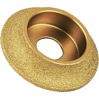 Premium Quality 75x20mm (3") Vacuum Brazed Wheel For Creating French Borders, Bevels, Chamfers & Rounded Edges on Marble, Granite & Natural Stone