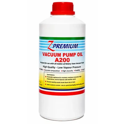 Z Premium A200 (1L, 5L, 10L, 20L available) Vacuum Pump Lubricant Oil Rotary Vane HVAC (Capacity-1 L)