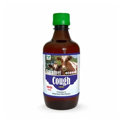 Varahvet Cough Liquid Herbal Formula for Respiratory Relief & Mucolytic Solution for Cattle Poultry & Livestock(Quantity-100 ml)