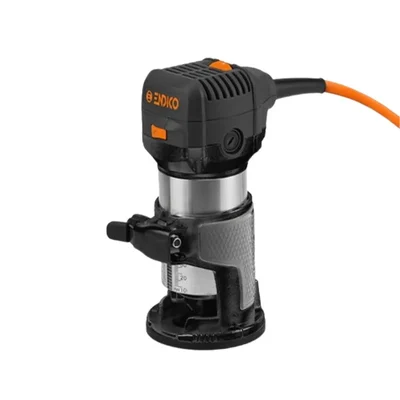 Endico 710W Variable Speed Electric Wood Trimmer for Carpentry & Furniture Design - Soft Start & 3 Collet Sizes - CT8-V