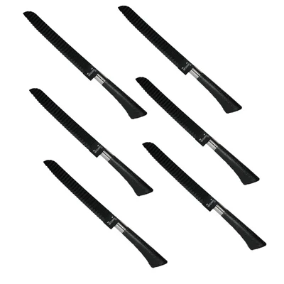 Smart Chef YB08A Stainless Steel Vegetable Design Knife (6pcs), 8 inch Razor Sharp Flat Blade for Chopping, Dicing
