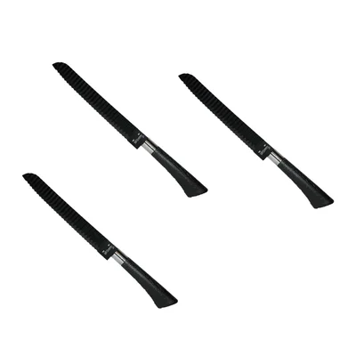 Smart Chef YB08A Stainless Steel Vegetable Design Knife (3pcs), 8 inch Razor Sharp Flat Blade for Chopping, Dicing