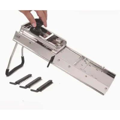 Shule Stainless Steel Multipurpose Mandoline Vegetable Slicer Machine, Non-Slip Base for Kitchen Slicing, Waffle Cuts