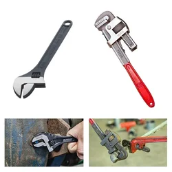 Venus 2 Pieces of Wrench Set : Adjustable Wrench (250 mm)(Chrome), Pipe Wrench Stillson Type with Polished Jaw (250 mm)