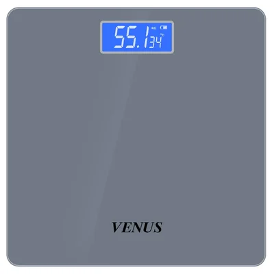 Venus (EPS-2001) New 180 kg Thick Tempered Glass Weight Machine With LCD Display - 2 Years Warranty, Grey