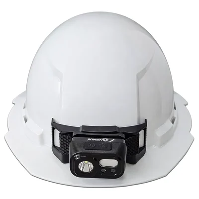 Venus H-7010 Safety Helmet with LED Headlamp, EAS Fit Ratchet with Adjustable Chin Strap