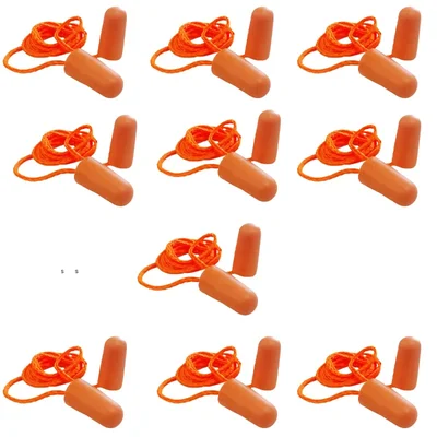 Venus N-101 ISI Approved Disposable Noise Reduction Earplugs, Orange Earplugs, 110612701(Pack-10 Pcs )