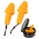 Venus Pack of 100 Pairs N-303 ISI Approved Reusable Noise Reduction Earplugs, Orange color, 120618701