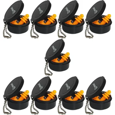 Venus Pack of 10 Pairs N-303 ISI Approved Reusable Noise Reduction Earplugs, Orange color, 26105