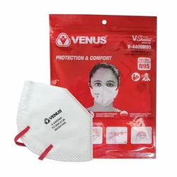 VENUS V-4400 NIOSH Certified N95 Mask, Headloop Mask, Pack of 50, 120413501
