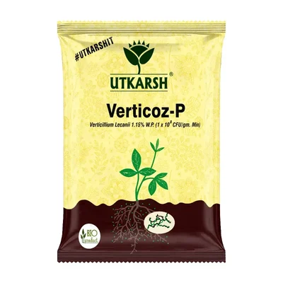 Utkarsh Verticoz-P (Verticillium Lecanii 1.15% W.P.  1 x 10 ^ 8 CFU/gm min.) for Plants, Crops and Home Gardening | 1 Kg(Pack-1 x 1 kg)