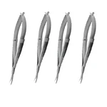 Forgesy (Pack of 4) Castroveijo Micro Curved Scissor Size 11cm , Noyes Spring Scissor
