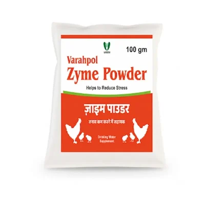 VarahVet VH - Zyme Powder - Probiotic & Multi-Enzyme Feed Concentrate(Pack-100 gm)
