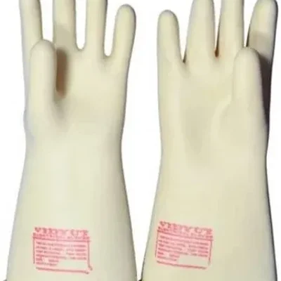 Vidyut 11 KV Electrical Insulating Rubber Gloves, Natural Rubber, 14 Inch, High Voltage Protection
