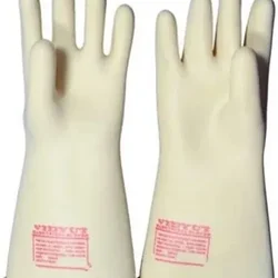 Vidyut 33 KV Electrical Insulating Rubber Gloves, Natural Rubber, 15 Inch, High Voltage Protection