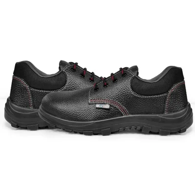 Gravitech New Gen Wind Safety Shoes – Steel Toe, Full Grain Leather, Anti-Skid PU Sole, Antibacterial Lining(Size-6)