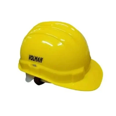 Volman Non Ratchet Type Safety Helmet For Head Protection, Yellow(Pack-1 pc)