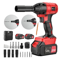 VOLTZ 1/2 Inch 21V Lithium-Ion Cordless Impact Wrench with Battery, Charger & Accessories (VZ-IW21)