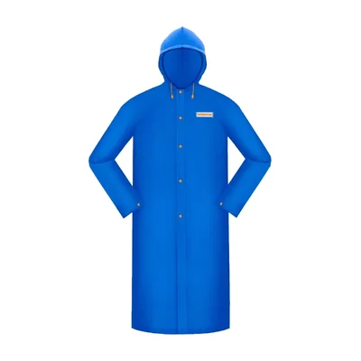 Wadfow WRC20XL 120 cm PVC Hooded Reflective Raincoat, Waterproof Kapote with Adjustable Hat Cord