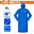 Wadfow WRC20XL 120 cm PVC Hooded Reflective Raincoat, Waterproof Kapote with Adjustable Hat Cord