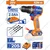 Wadfow 13 mm 20V Compact Brushless Cordless Impact Drill With Battery, Charger & Accessories, 2000 RPM (WCDP5282E)