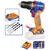 Wadfow 13 mm 20V Compact Brushless Cordless Impact Drill With Battery, Charger & Accessories, 2000 RPM (WCDP5282E)