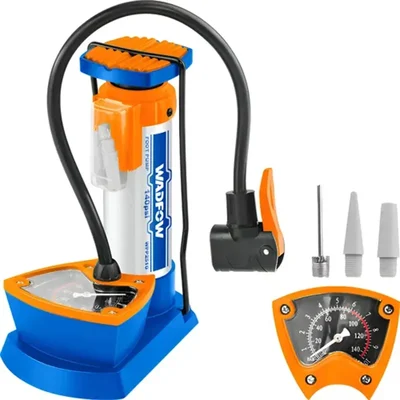 Wadfow 140 Psi Max. Pressure Foot Pump With Gauge (WPP2510)