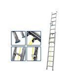 Wadfow WLD8H16 8 x 2 Steps Aluminium Wall Support Extension Ladder, 150 kg Load Capacity