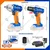 Wadfow P20S 20V Lithium-Ion Cordless Drill and Impact Wrench Combo Kit with Battery & Charger (WCK2017)