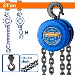 Wadfow 2 Ton Chain Pulley Block With 2.9 meter Chain - 2.9 meters Standard Lift (WCK2582)