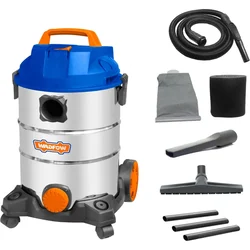 Wadfow WVR4A30 30 Liters 1200 W Wet & Dry Vacuum Cleaner, 18 Kpa Vacuum Pressure